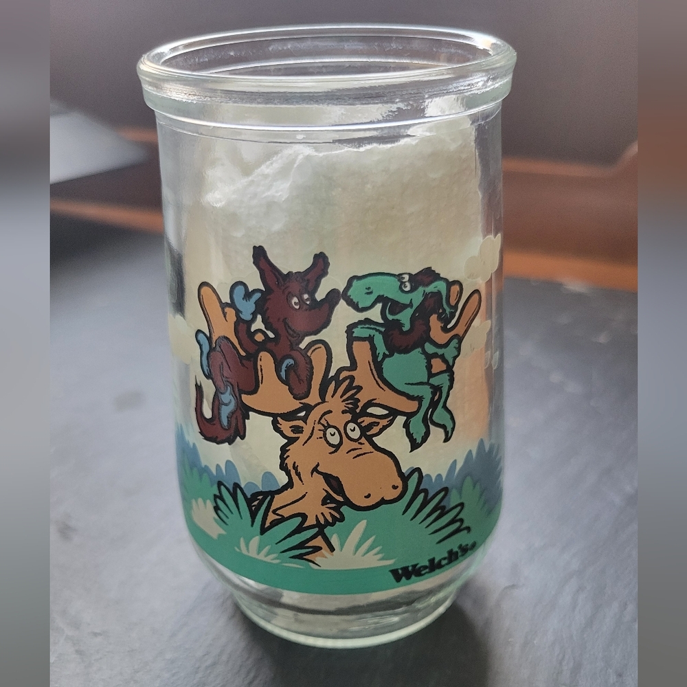 1996 Welch's "The Wubbulous World of Dr. Seuss" Jelly Jar Glass Thidwick